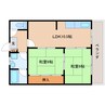 近鉄大阪線（近畿）/近鉄下田駅 徒歩8分 3階 築39年 2LDKの間取り
