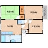 近鉄大阪線（近畿）/二上駅 徒歩7分 2階 築30年 3DKの間取り