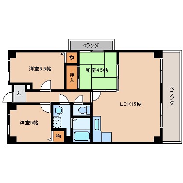 間取り図 近鉄大阪線（近畿）/二上駅 徒歩10分 3階 築29年