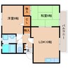近鉄大阪線（近畿）/二上駅 徒歩10分 2階 築29年 2LDKの間取り