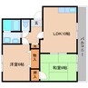 近鉄大阪線（近畿）/二上駅 徒歩10分 1階 築29年 2LDKの間取り