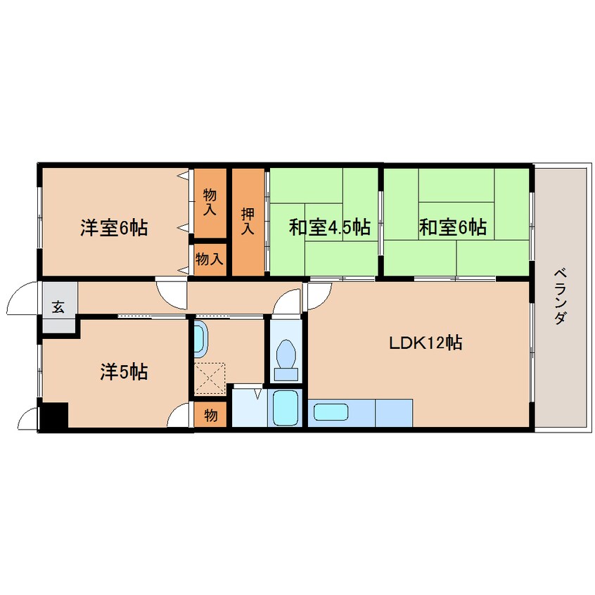 間取図 近鉄大阪線（近畿）/二上駅 徒歩5分 5階 築31年