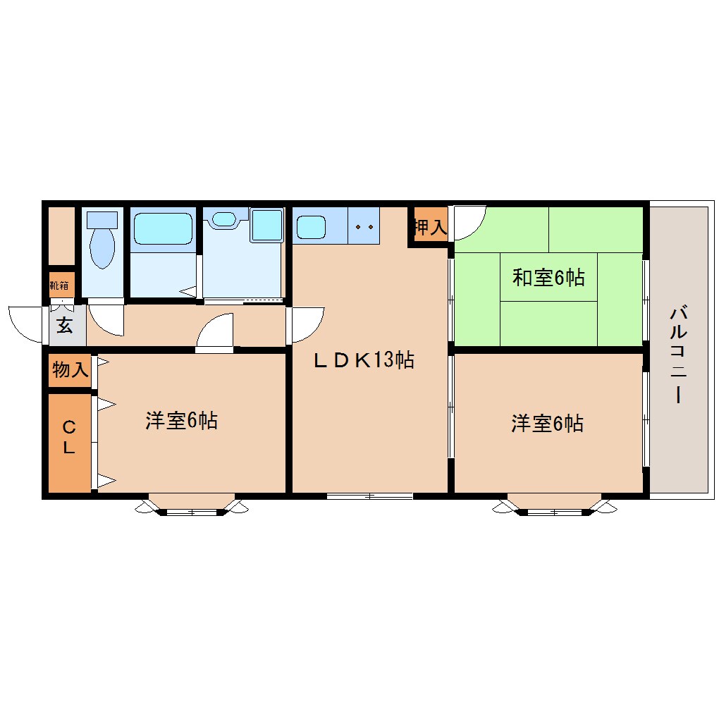間取り図 和歌山線/志都美駅 徒歩10分 5階 築33年