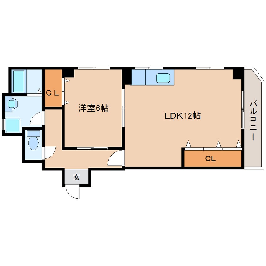 間取図 近鉄南大阪線/二上神社口駅 徒歩3分 4階 築36年