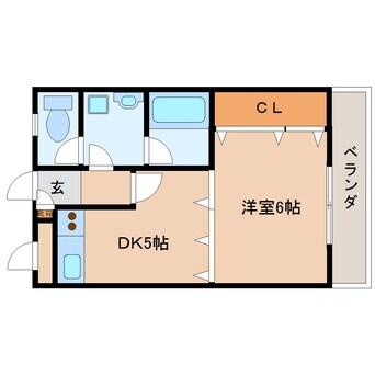 間取図 近鉄大阪線（近畿）/五位堂駅 徒歩25分 4階 築26年