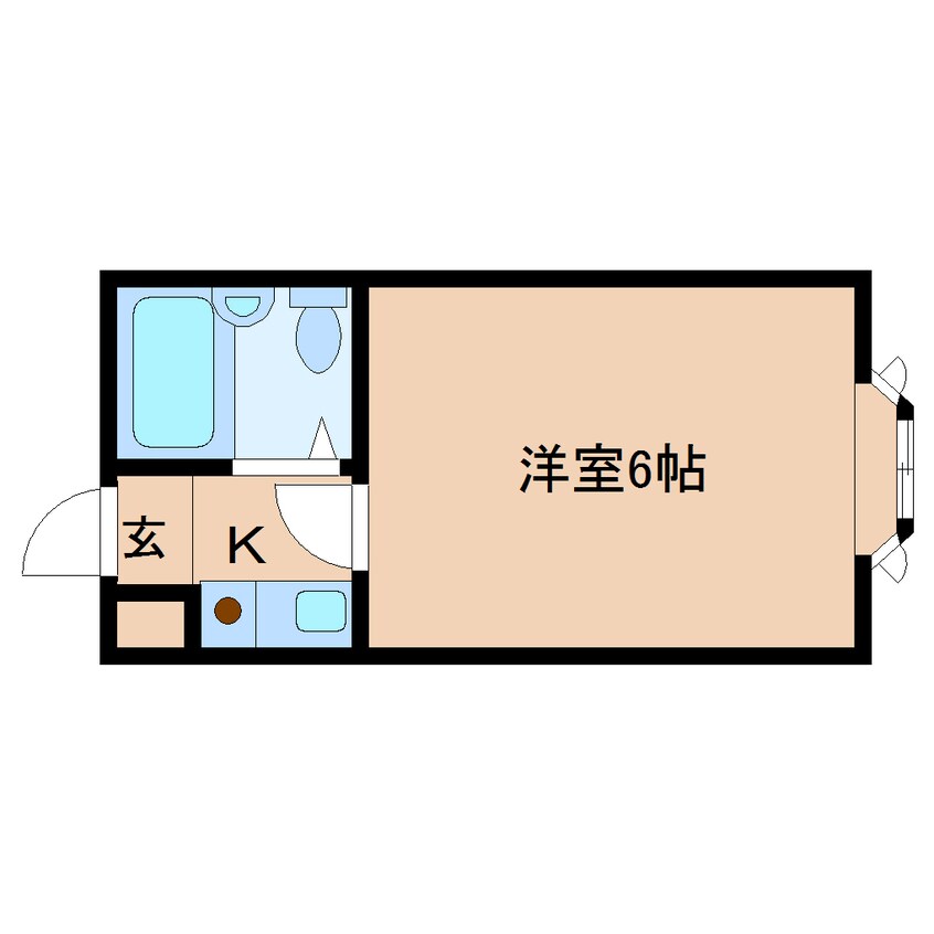 間取図 近鉄大阪線（近畿）/二上駅 徒歩6分 2階 築36年