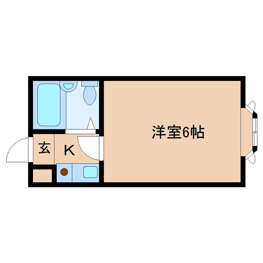 間取図 近鉄大阪線（近畿）/二上駅 徒歩6分 4階 築36年