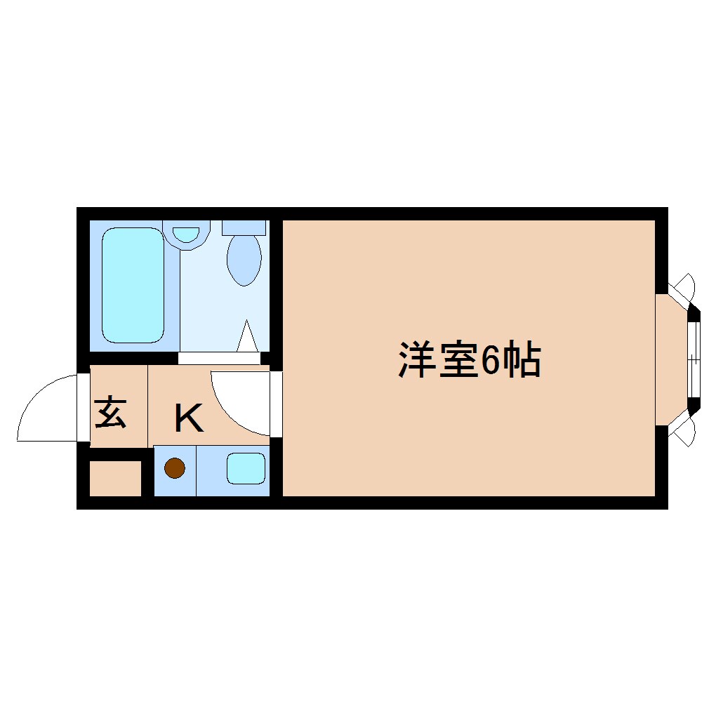 間取り図 近鉄大阪線（近畿）/二上駅 徒歩6分 1階 築36年