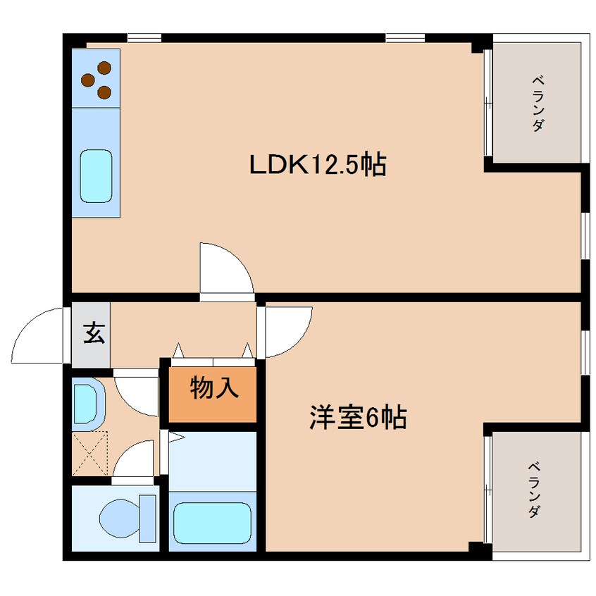 間取図 近鉄大阪線（近畿）/五位堂駅 徒歩3分 2階 築24年