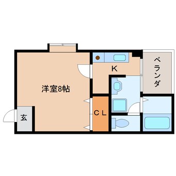間取図 近鉄大阪線（近畿）/五位堂駅 徒歩3分 1階 築25年