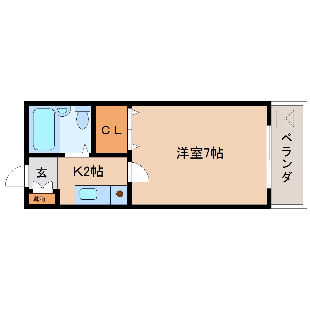 間取り図 和歌山線/志都美駅 徒歩9分 1階 築32年