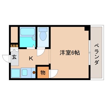 間取図 近鉄大阪線（近畿）/五位堂駅 徒歩2分 2階 築29年