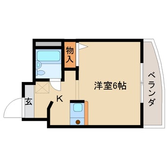間取図 近鉄大阪線（近畿）/五位堂駅 徒歩4分 2階 築34年