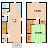 近鉄南大阪線/当麻寺駅 徒歩1分 1-2階 築26年 2LDKの間取り