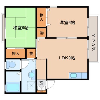 間取図 近鉄大阪線（近畿）/二上駅 徒歩16分 2階 築30年
