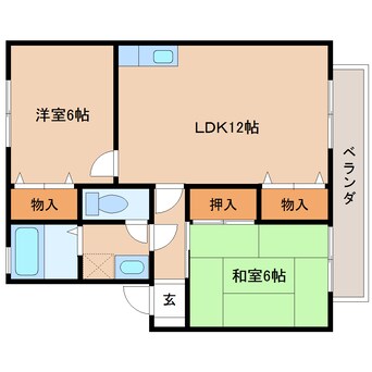 間取図 近鉄大阪線（近畿）/五位堂駅 バス7分馬見北1丁目下車:停歩1分 1階 築27年