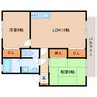 近鉄大阪線（近畿）/五位堂駅 バス:7分:停歩1分 2階 築28年 2LDKの間取り