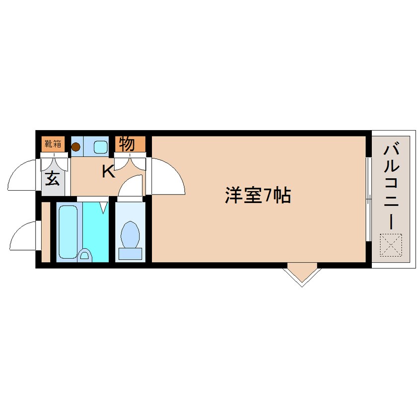 間取図 近鉄大阪線（近畿）/関屋駅 徒歩6分 4階 築29年