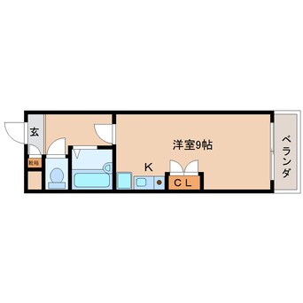 間取図 近鉄大阪線（近畿）/五位堂駅 徒歩3分 2階 築26年