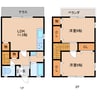 近鉄大阪線（近畿）/近鉄下田駅 徒歩5分 1-2階 築30年 2LDKの間取り