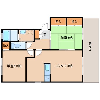 間取図 近鉄大阪線（近畿）/五位堂駅 徒歩10分 1階 築27年