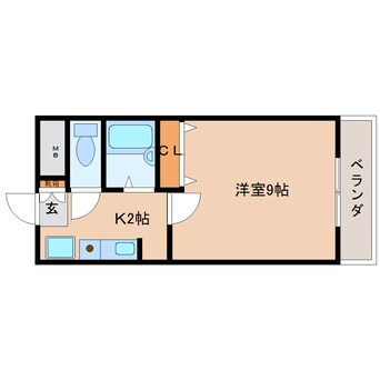 間取図 近鉄大阪線（近畿）/五位堂駅 徒歩1分 6階 築27年