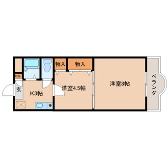 間取図 近鉄大阪線（近畿）/五位堂駅 徒歩4分 4階 築27年