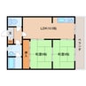 近鉄大阪線（近畿）/近鉄下田駅 徒歩12分 3階 築40年 2LDKの間取り