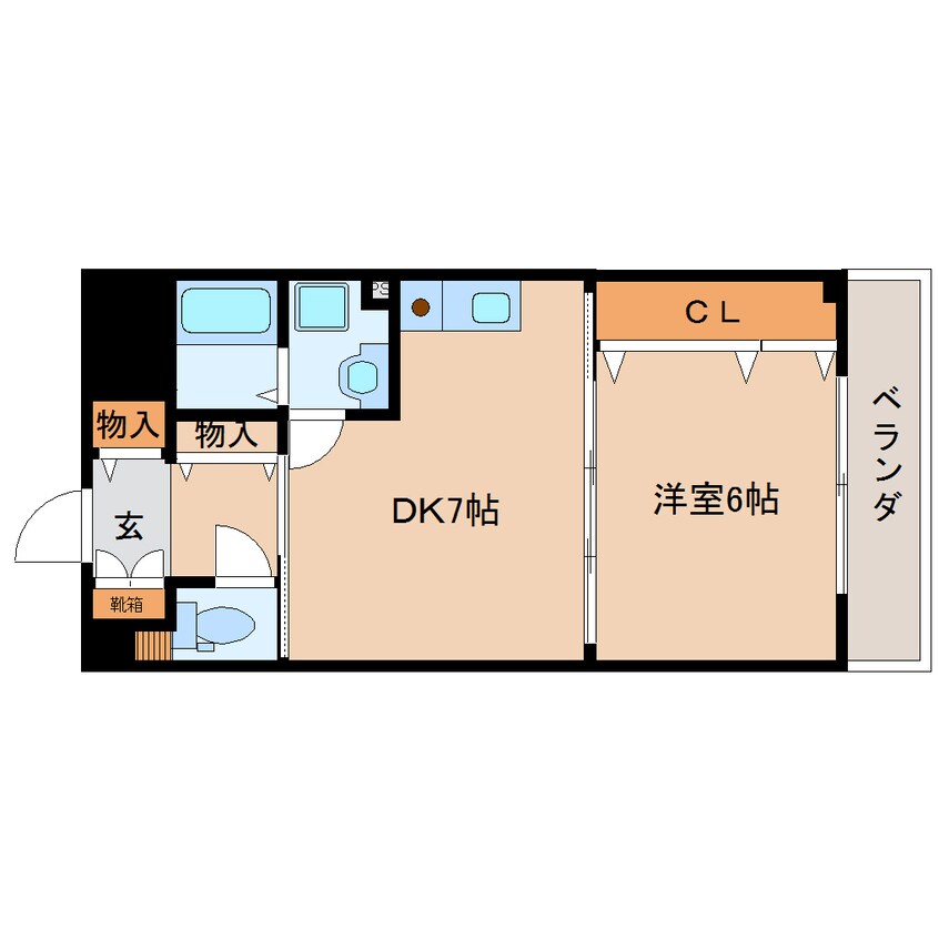 間取図 近鉄大阪線（近畿）/五位堂駅 徒歩3分 3階 築22年