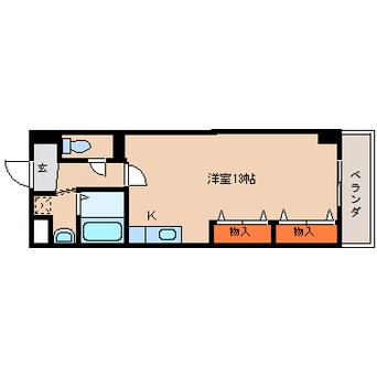 間取図 近鉄大阪線（近畿）/五位堂駅 徒歩6分 2階 築21年