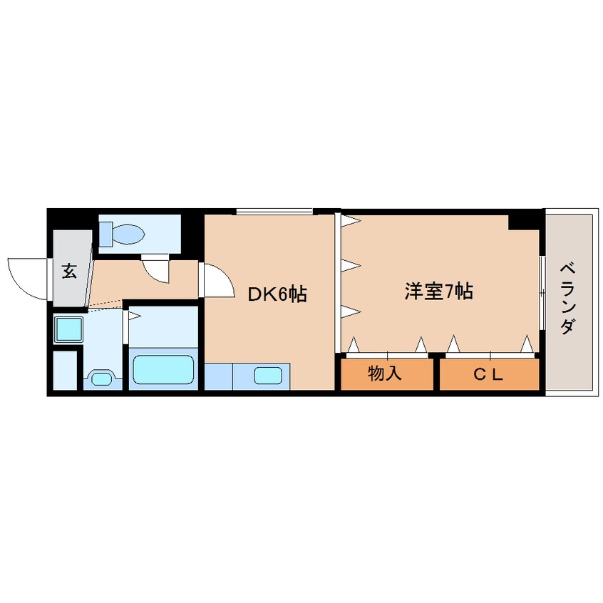 間取図 近鉄大阪線（近畿）/五位堂駅 徒歩6分 6階 築21年