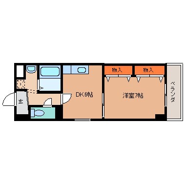 間取り図 近鉄大阪線（近畿）/五位堂駅 徒歩6分 7階 築22年