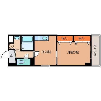 間取図 近鉄大阪線（近畿）/五位堂駅 徒歩6分 7階 築22年