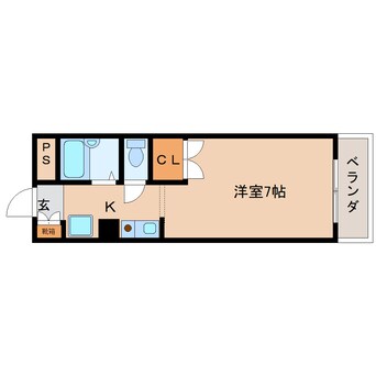 間取図 近鉄大阪線（近畿）/二上駅 徒歩8分 3階 築29年
