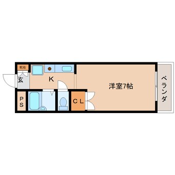 間取図 近鉄大阪線（近畿）/二上駅 徒歩8分 2階 築29年