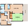 近鉄大阪線（近畿）/近鉄下田駅 徒歩6分 1階 築22年 2LDKの間取り