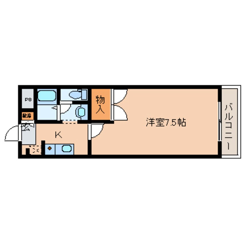 間取図 近鉄大阪線（近畿）/五位堂駅 徒歩3分 2階 築22年