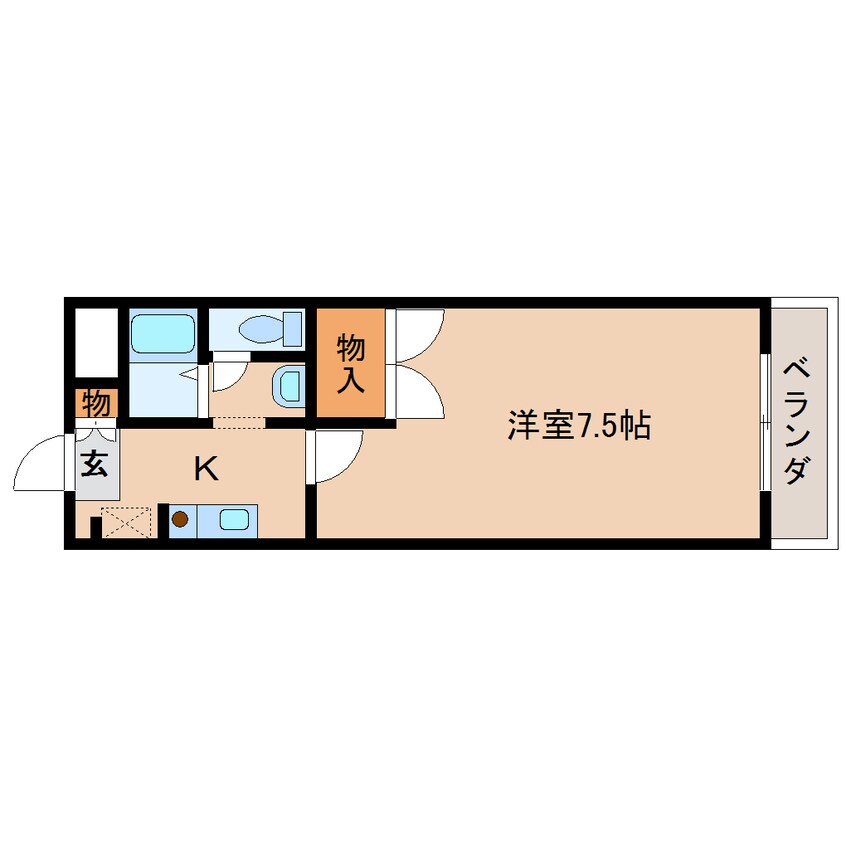 間取図 近鉄大阪線（近畿）/五位堂駅 徒歩3分 3階 築22年
