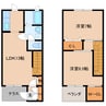近鉄大阪線（近畿）/二上駅 徒歩9分 1-2階 築22年 2LDKの間取り