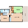 近鉄大阪線（近畿）/五位堂駅 徒歩11分 1階 築25年 2LDKの間取り