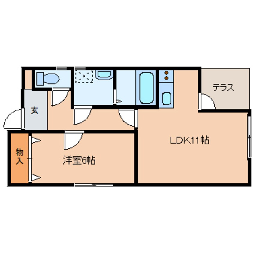 間取図 近鉄大阪線（近畿）/五位堂駅 徒歩3分 1階 築20年