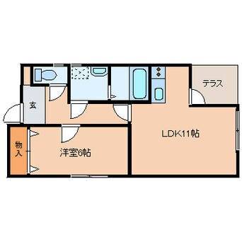 間取図 近鉄大阪線（近畿）/五位堂駅 徒歩3分 1階 築21年