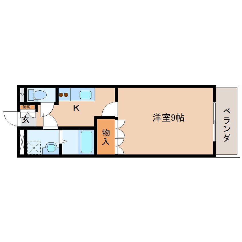 間取図 近鉄大阪線（近畿）/近鉄下田駅 徒歩15分 2階 築20年