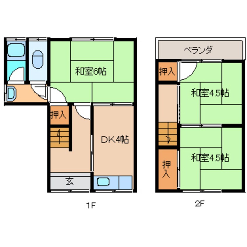 間取図 近鉄大阪線（近畿）/近鉄下田駅 徒歩10分 1階 築36年