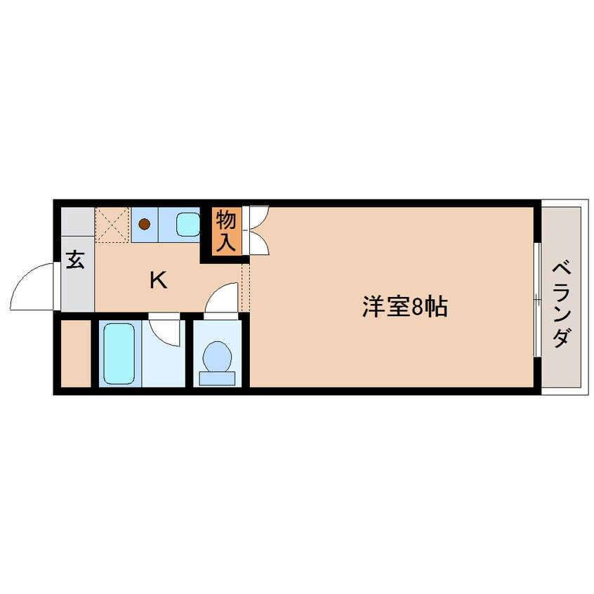 間取図 近鉄大阪線（近畿）/二上駅 徒歩5分 1階 築29年