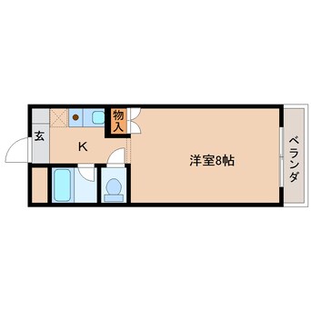 間取図 近鉄大阪線（近畿）/二上駅 徒歩5分 1階 築29年