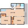 和歌山線/志都美駅 徒歩10分 2階 築21年 2LDKの間取り