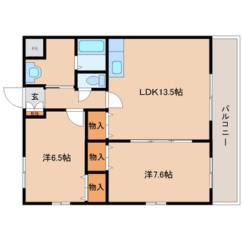 間取図 近鉄大阪線（近畿）/二上駅 徒歩18分 2階 築22年