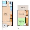 近鉄大阪線（近畿）/近鉄下田駅 徒歩7分 1-2階 築44年 2LDKの間取り