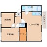 近鉄大阪線（近畿）/五位堂駅 バス:8分:停歩2分 2階 築37年 2LDKの間取り
